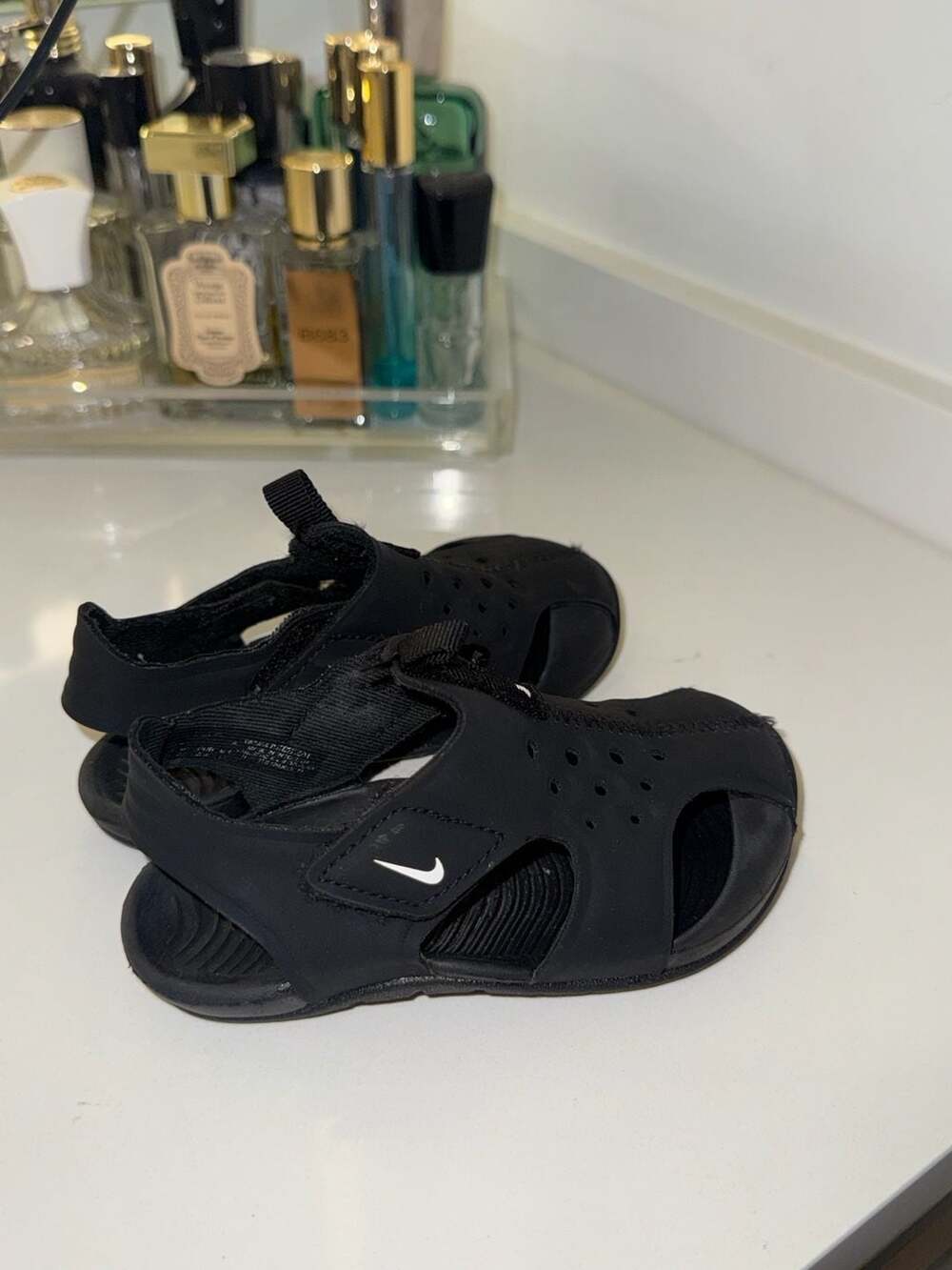 Nike Sunray Protect 2 Toddler Sandals Black/White Size 7C